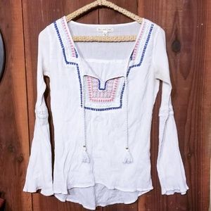 Billabong Embroidered Cold Shoulder Blouse